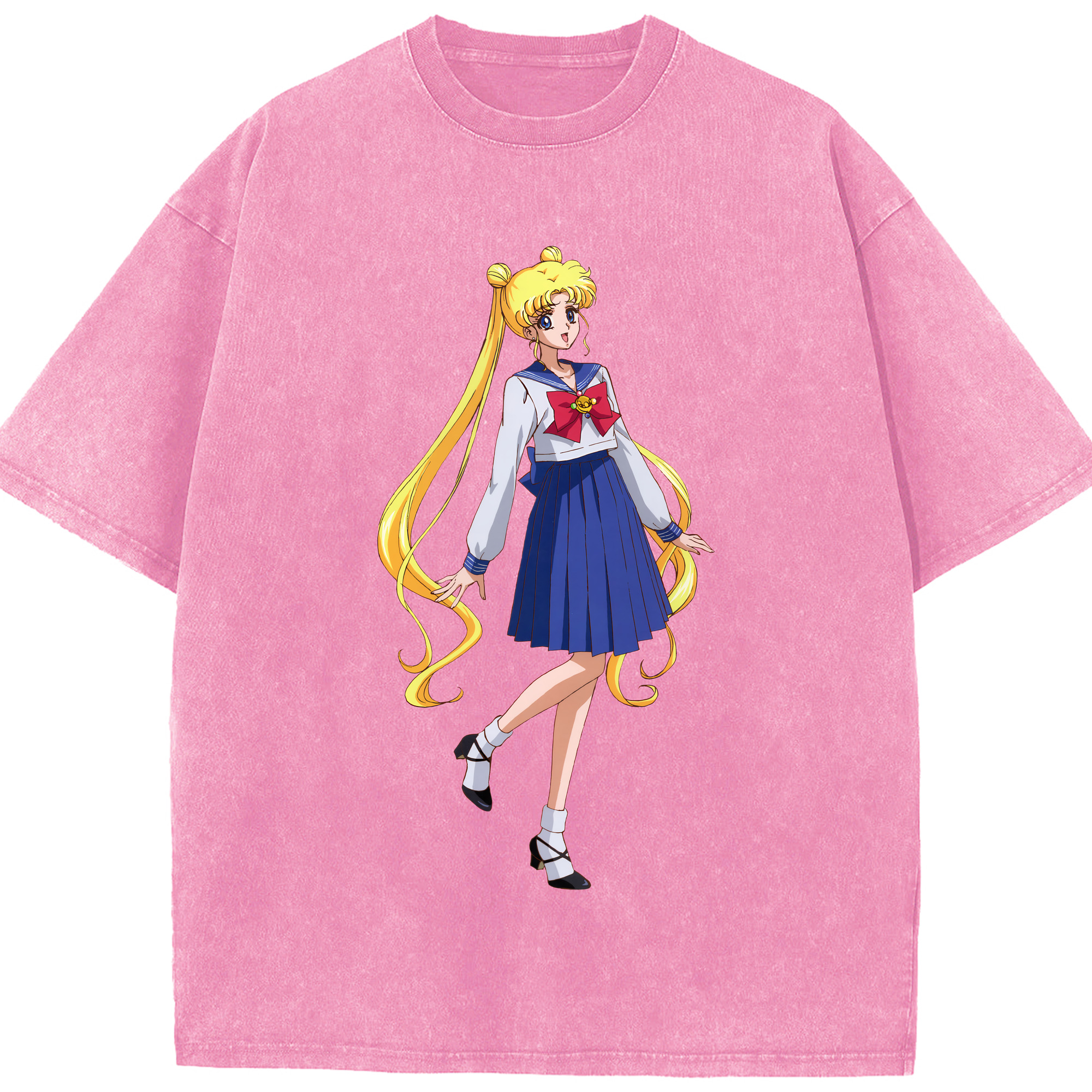 （画像用） 美少女戦士セーラームーン 愛野 美奈子 あいの みなこ Sailor Moon Aino Minako 綿100% ヴィンテージ風 半袖Tシャツ（フロントプリント）